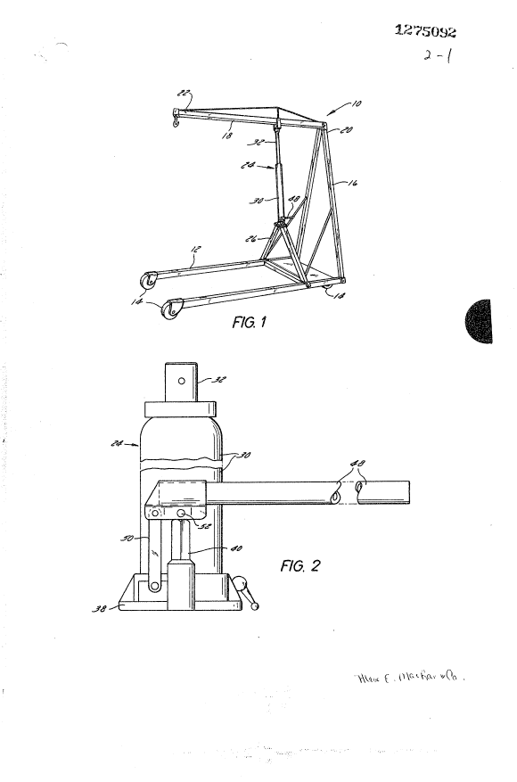Canadian Patent Document 1275092. Drawings 19931013. Image 1 of 2