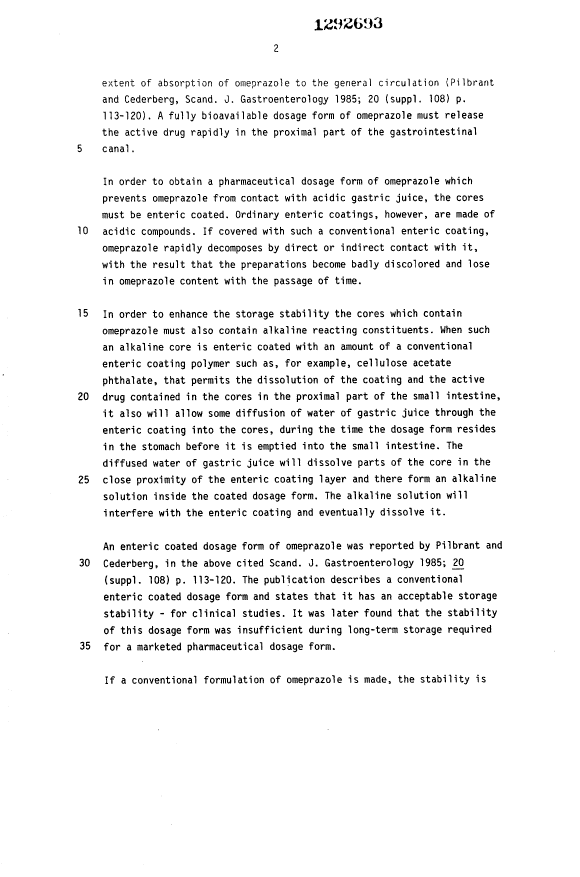Canadian Patent Document 1292693. Description 19921230. Image 2 of 32