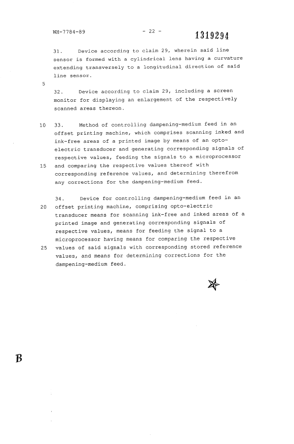 Document de brevet canadien 1319294. Revendications 19931117. Image 6 de 6