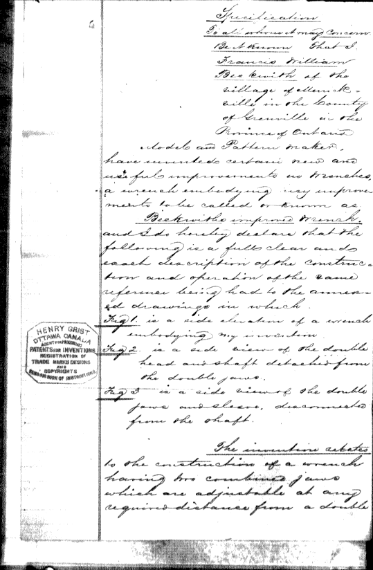 Canadian Patent Document 1420. Description 20130713. Image 1 of 3