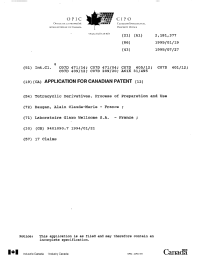 Document de brevet canadien 2181377. Page couverture 19951228. Image 1 de 1