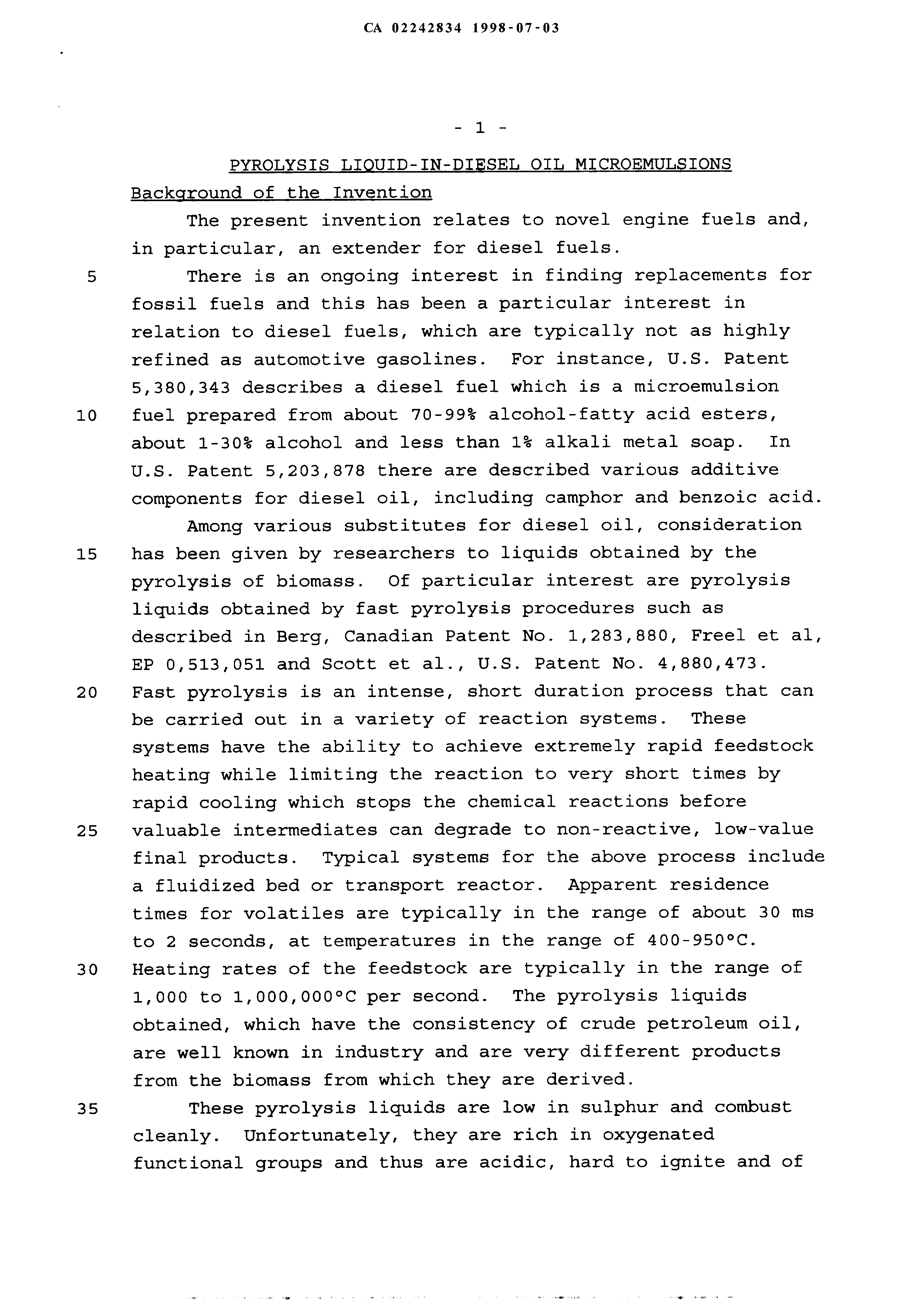 Document de brevet canadien 2242834. Description 19971203. Image 1 de 7