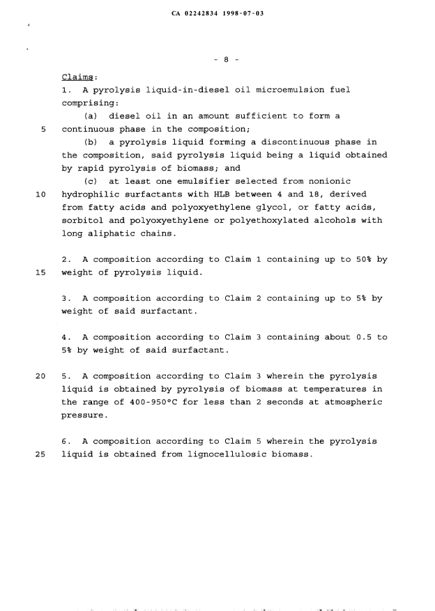 Document de brevet canadien 2242834. Revendications 19971203. Image 1 de 1