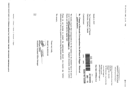 Canadian Patent Document 2302953. Correspondence 20141204. Image 1 of 3