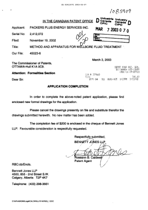 Document de brevet canadien 2412072. Correspondance 20021207. Image 1 de 10