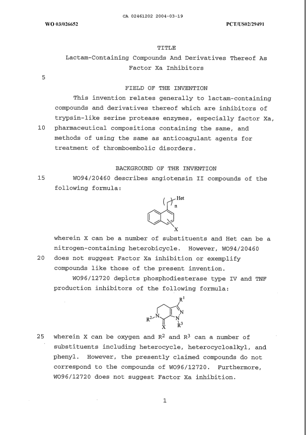 Canadian Patent Document 2461202. Description 20050408. Image 1 of 315