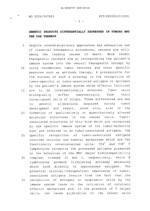 Document de brevet canadien 2505757. Description 20121204. Image 1 de 204