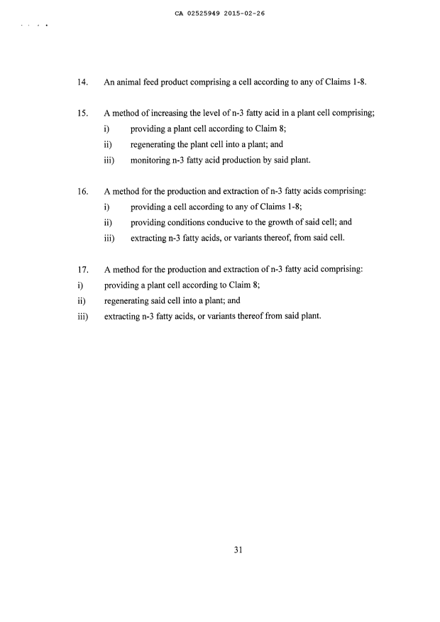 Document de brevet canadien 2525949. Poursuite-Amendment 20141226. Image 9 de 9