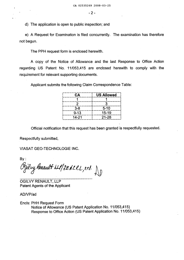 Canadian Patent Document 2535269. Prosecution-Amendment 20080325. Image 2 of 3