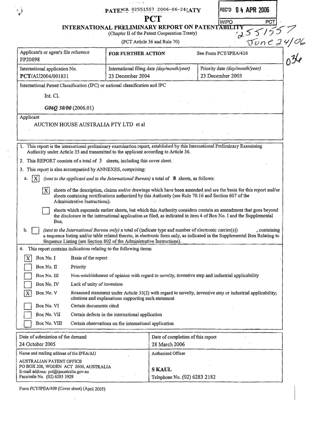 Document de brevet canadien 2551557. PCT 20051224. Image 1 de 11