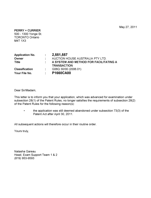 Document de brevet canadien 2551557. Poursuite-Amendment 20101227. Image 1 de 1