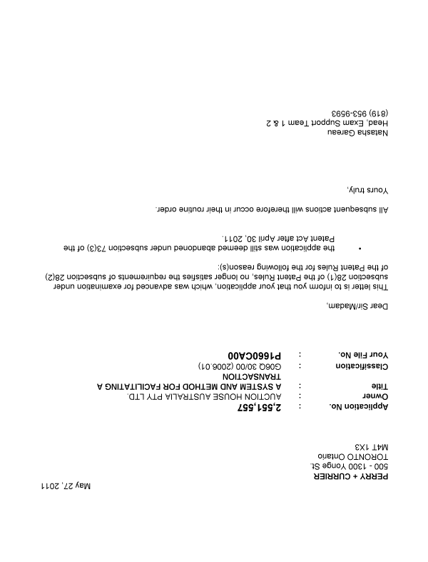 Document de brevet canadien 2551557. Poursuite-Amendment 20101227. Image 1 de 1