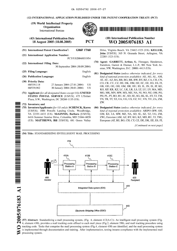 Document de brevet canadien 2554792. Abrégé 20060727. Image 1 de 2