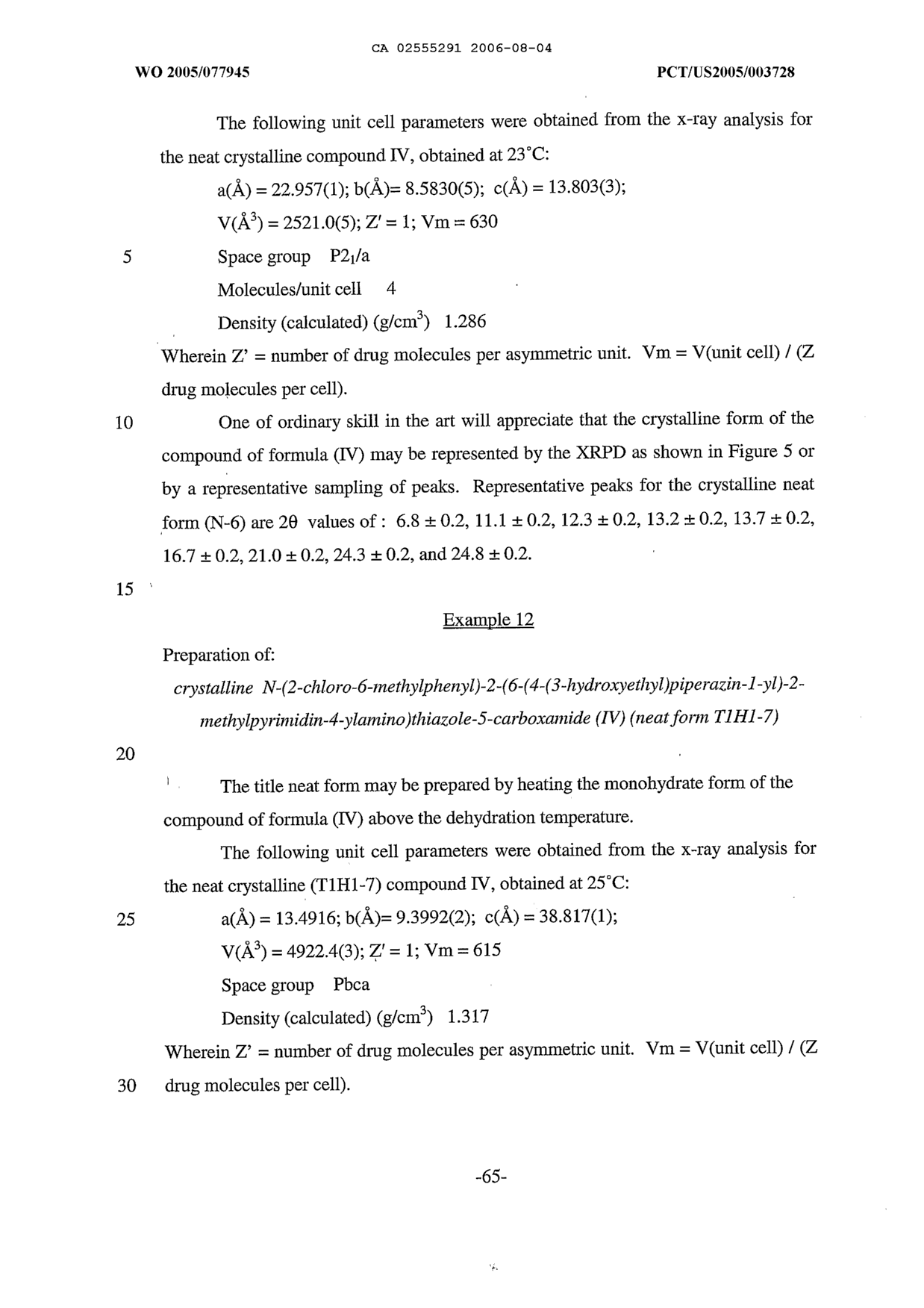 Canadian Patent Document 2555291. Description 20051204. Image 65 of 66