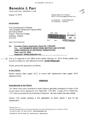 Document de brevet canadien 2563825. Poursuite-Amendment 20131212. Image 1 de 8