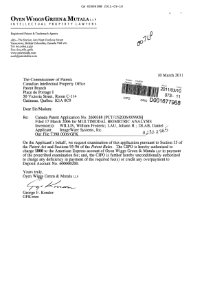 Document de brevet canadien 2600388. Poursuite-Amendment 20101210. Image 1 de 1