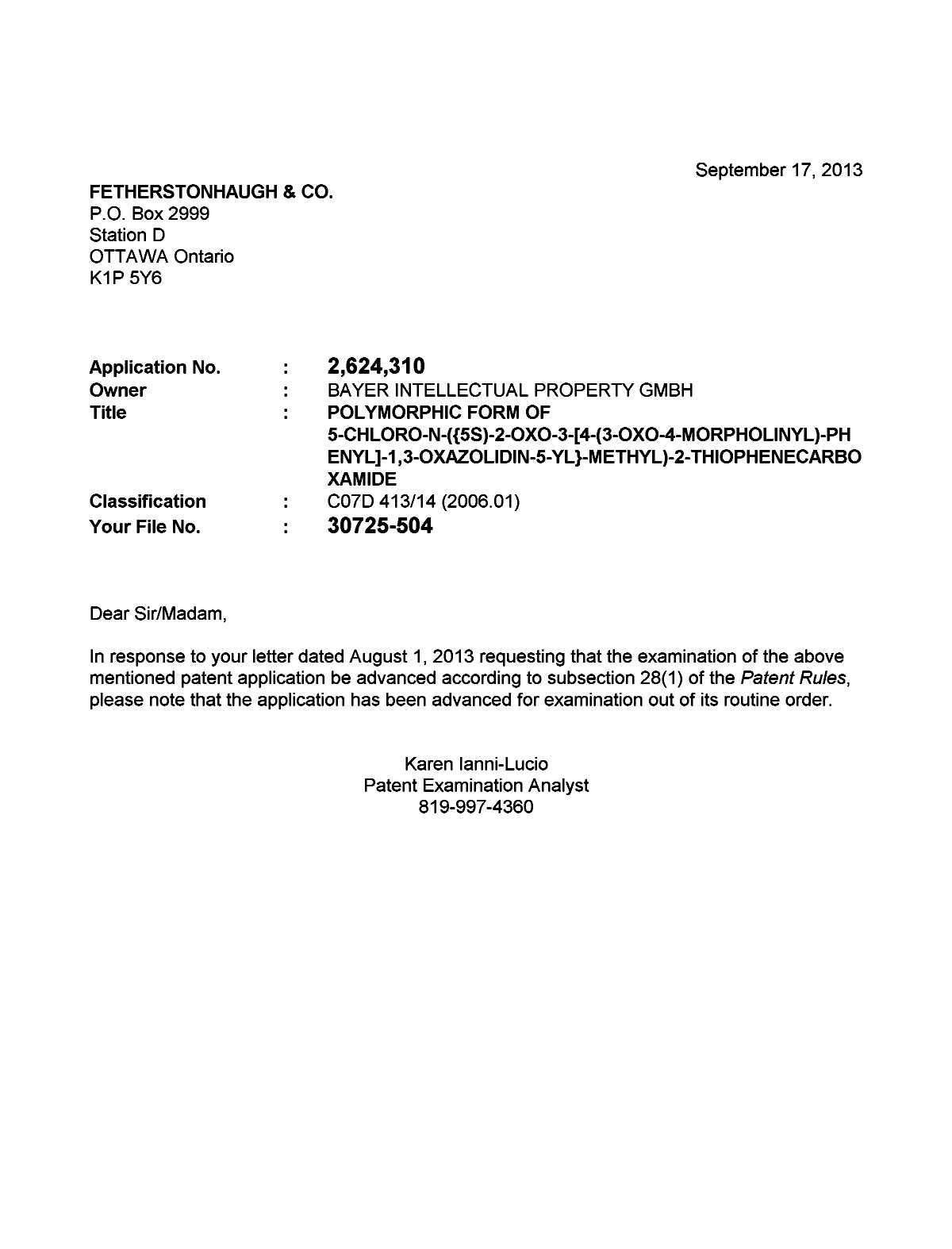 Canadian Patent Document 2624310. Prosecution-Amendment 20121217. Image 1 of 1