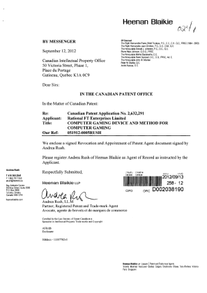 Canadian Patent Document 2632291. Correspondence 20120913. Image 1 of 3