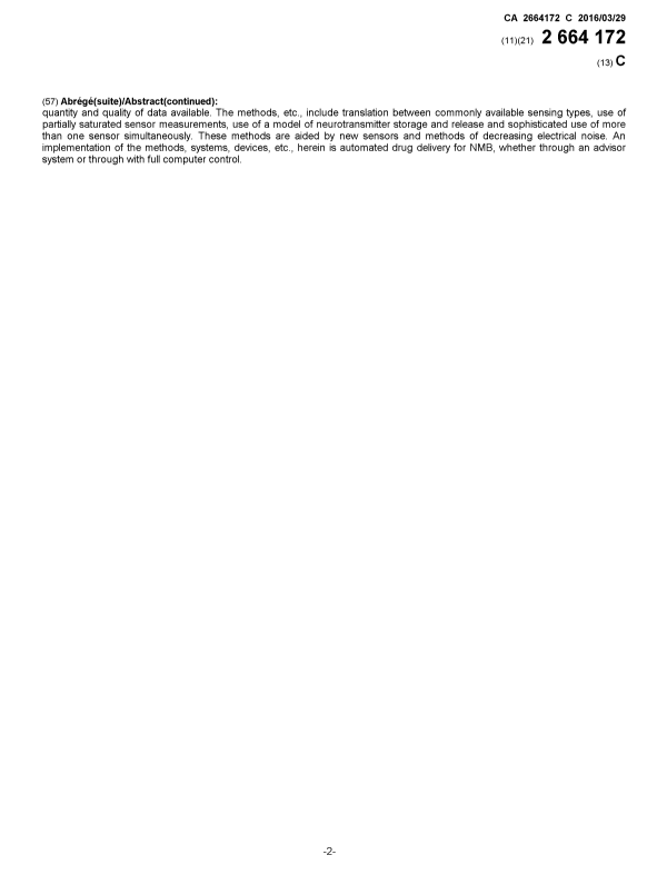 Document de brevet canadien 2664172. Page couverture 20151212. Image 2 de 2