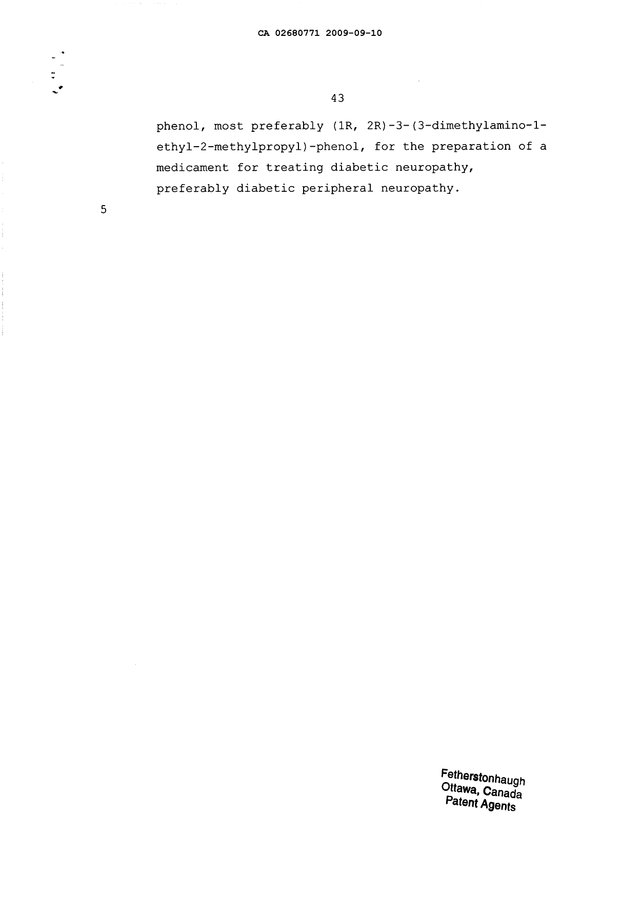 Canadian Patent Document 2680771. Claims 20081210. Image 8 of 8