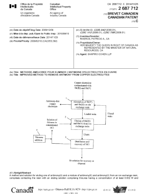 Document de brevet canadien 2687712. Page couverture 20141029. Image 1 de 2