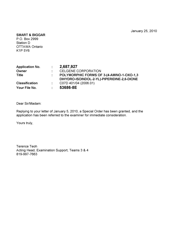 Canadian Patent Document 2687927. Prosecution-Amendment 20091225. Image 1 of 1