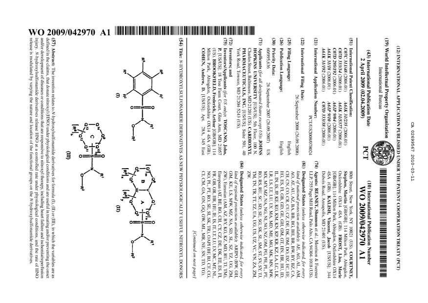 Document de brevet canadien 2699567. Abrégé 20091211. Image 1 de 2
