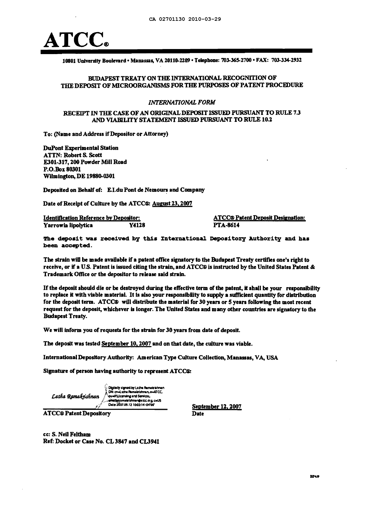 Document de brevet canadien 2701130. Poursuite-Amendment 20091229. Image 2 de 5