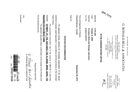 Document de brevet canadien 2701362. Poursuite-Amendment 20121226. Image 1 de 1