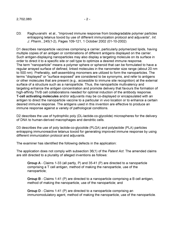 Document de brevet canadien 2702083. Poursuite-Amendment 20121209. Image 2 de 4
