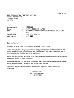 Canadian Patent Document 2702206. Correspondence 20101230. Image 1 of 1