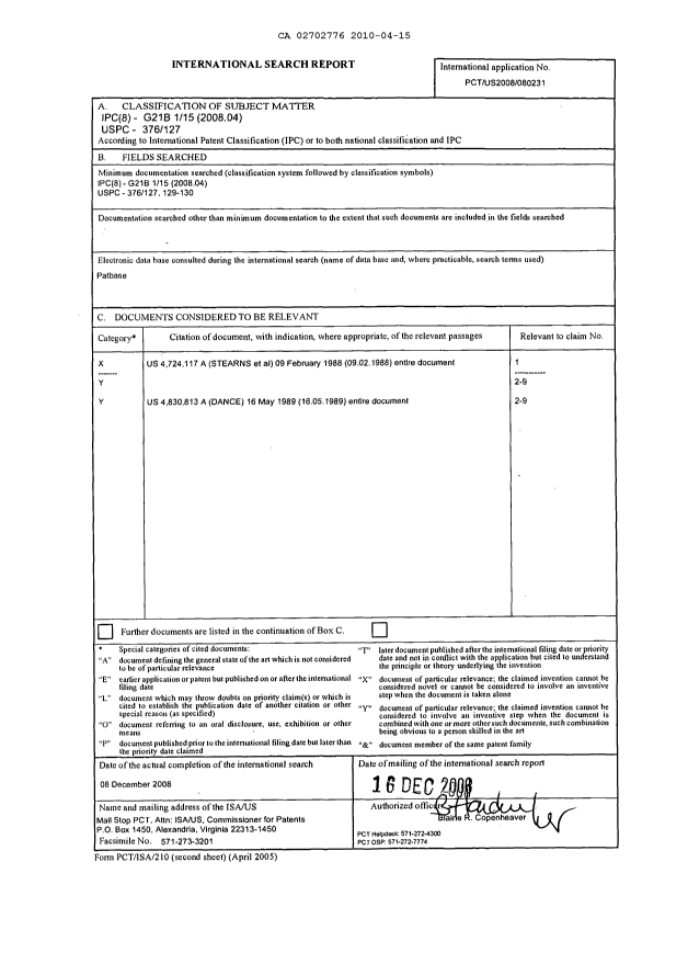 Document de brevet canadien 2702776. PCT 20091215. Image 1 de 1