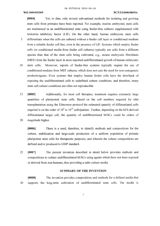 Document de brevet canadien 2703116. Description 20091215. Image 2 de 31