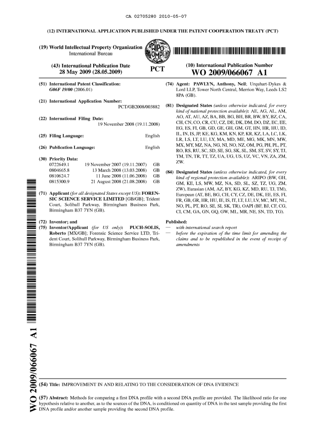 Document de brevet canadien 2705280. Abrégé 20091207. Image 1 de 1