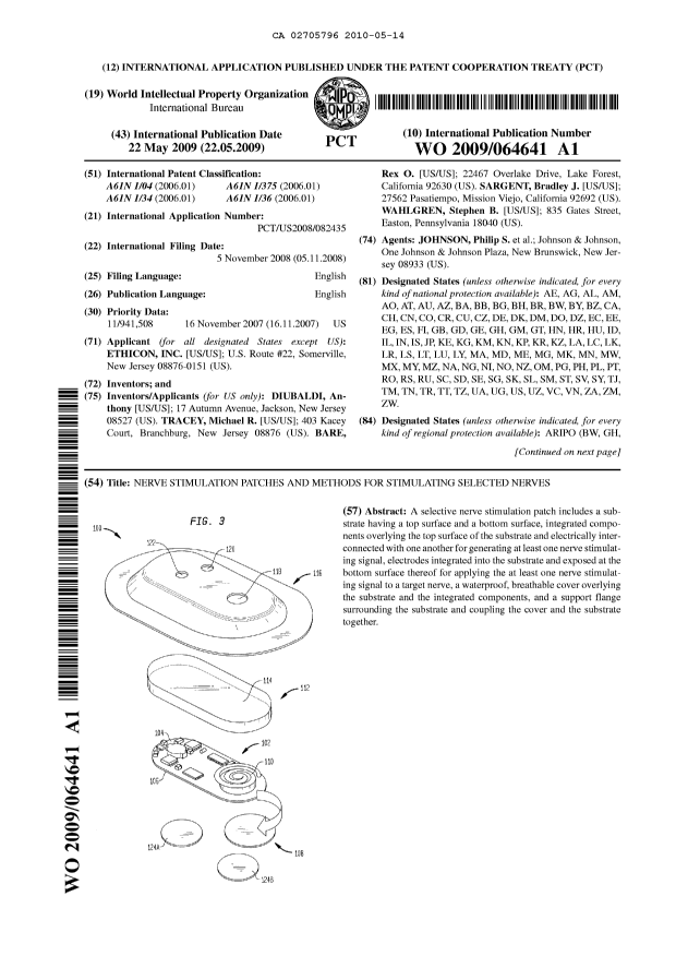 Document de brevet canadien 2705796. Abrégé 20091214. Image 1 de 2