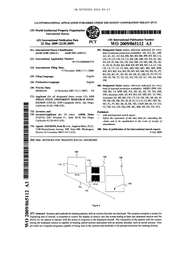 Document de brevet canadien 2706329. Abrégé 20100517. Image 1 de 1