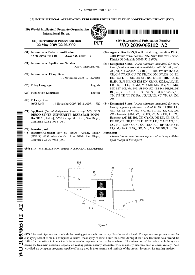 Document de brevet canadien 2706329. PCT 20100517. Image 1 de 4