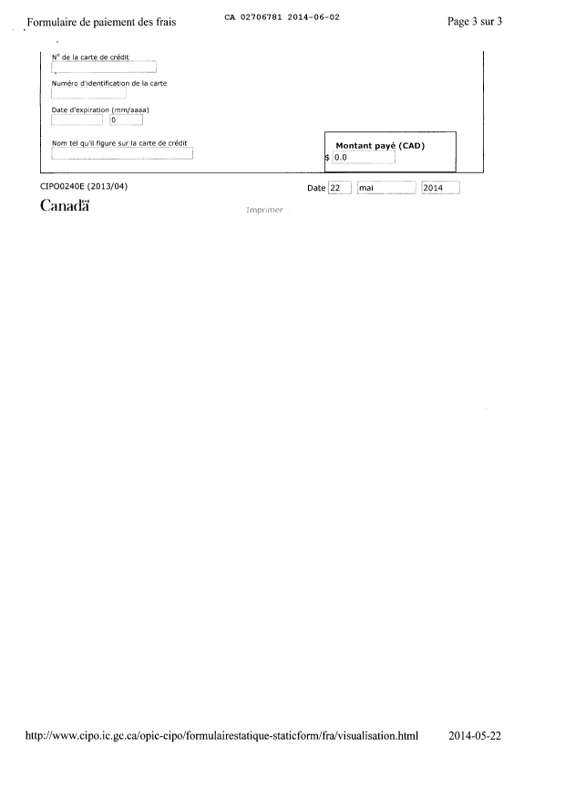 Canadian Patent Document 2706781. Fees 20131202. Image 3 of 3