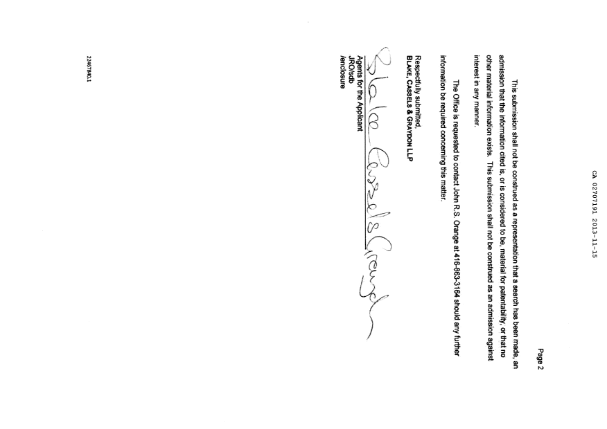 Document de brevet canadien 2707191. Poursuite-Amendment 20121215. Image 6 de 6