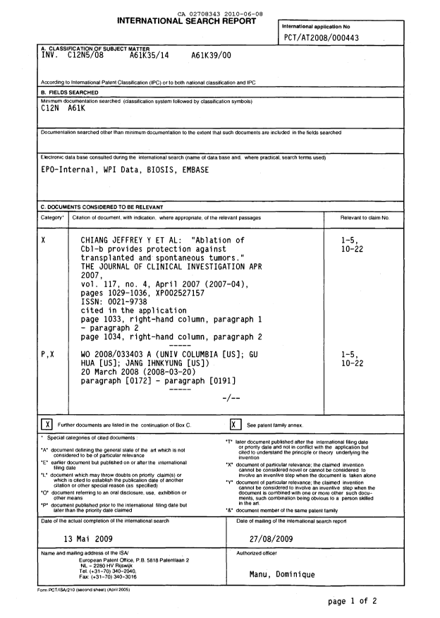 Document de brevet canadien 2708343. PCT 20100608. Image 2 de 11