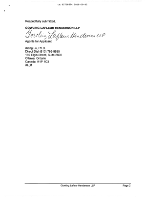 Document de brevet canadien 2708674. Correspondance 20091202. Image 2 de 3