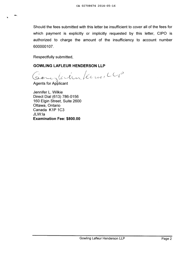 Document de brevet canadien 2708674. Poursuite-Amendment 20131216. Image 2 de 2