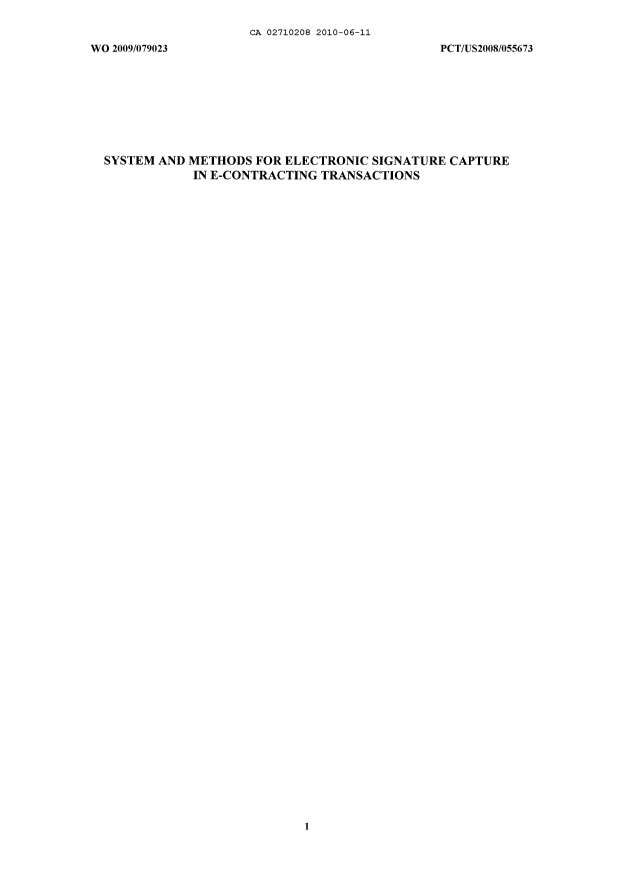 Document de brevet canadien 2710208. Description 20100611. Image 1 de 26
