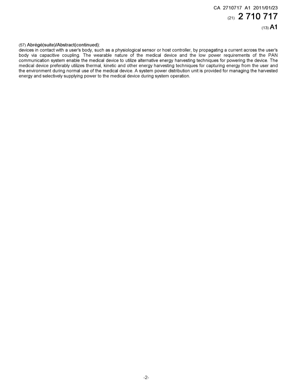 Document de brevet canadien 2710717. Page couverture 20101210. Image 2 de 2