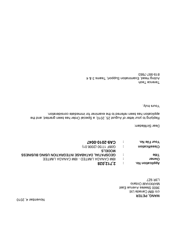 Canadian Patent Document 2712028. Prosecution-Amendment 20091204. Image 1 of 1