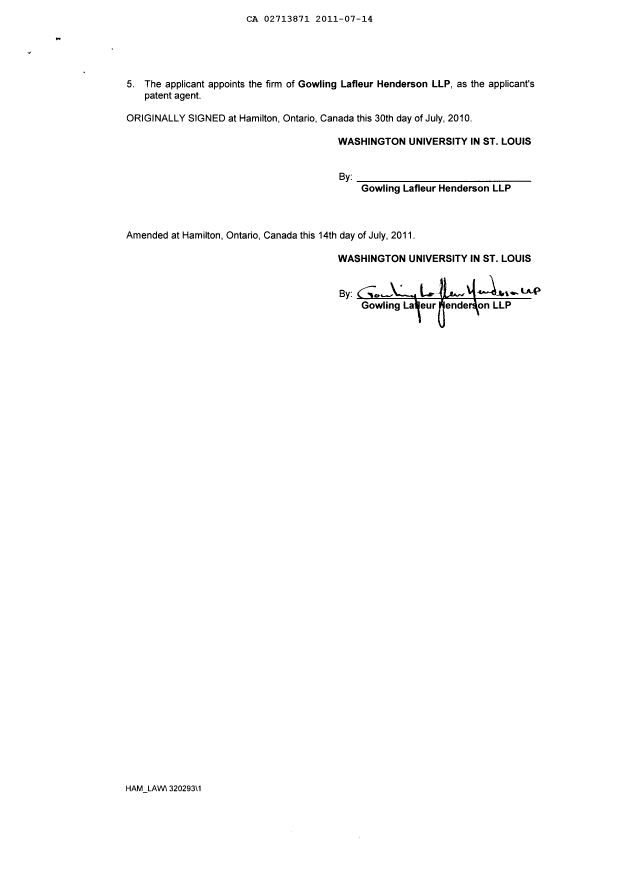 Canadian Patent Document 2713871. Correspondence 20110714. Image 3 of 3