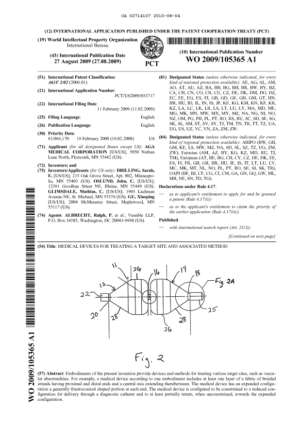 Canadian Patent Document 2714107. Abstract 20100804. Image 1 of 2