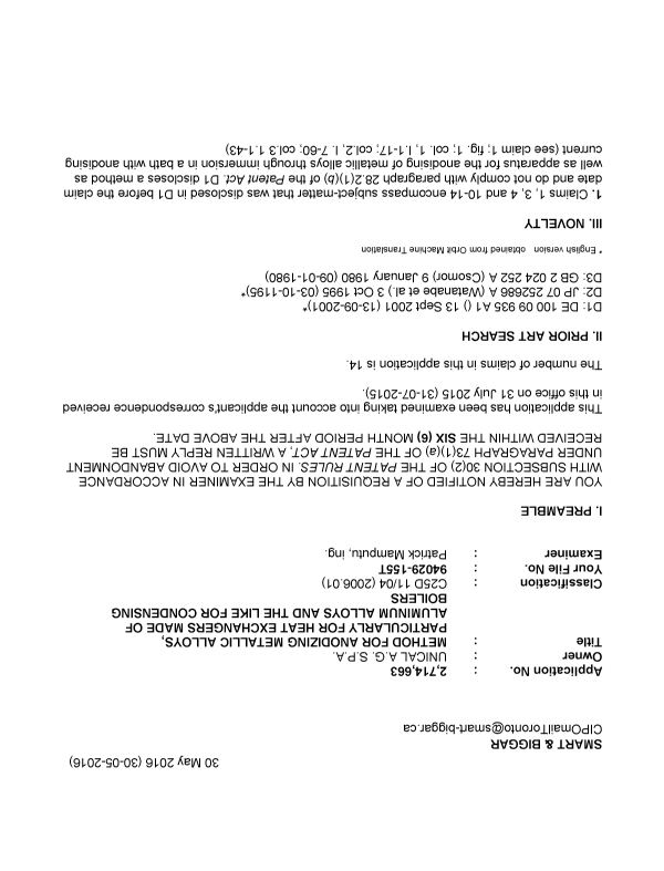 Document de brevet canadien 2714663. Poursuite-Amendment 20151230. Image 1 de 4