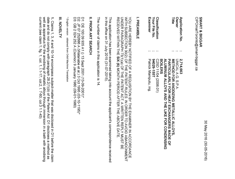Document de brevet canadien 2714663. Poursuite-Amendment 20151230. Image 1 de 4