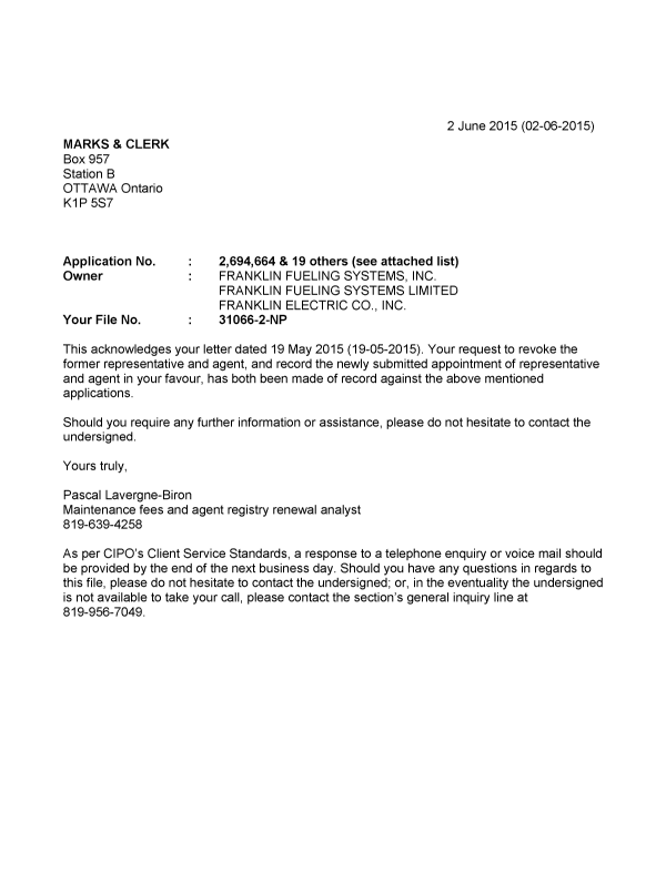 Canadian Patent Document 2715296. Correspondence 20150602. Image 1 of 2